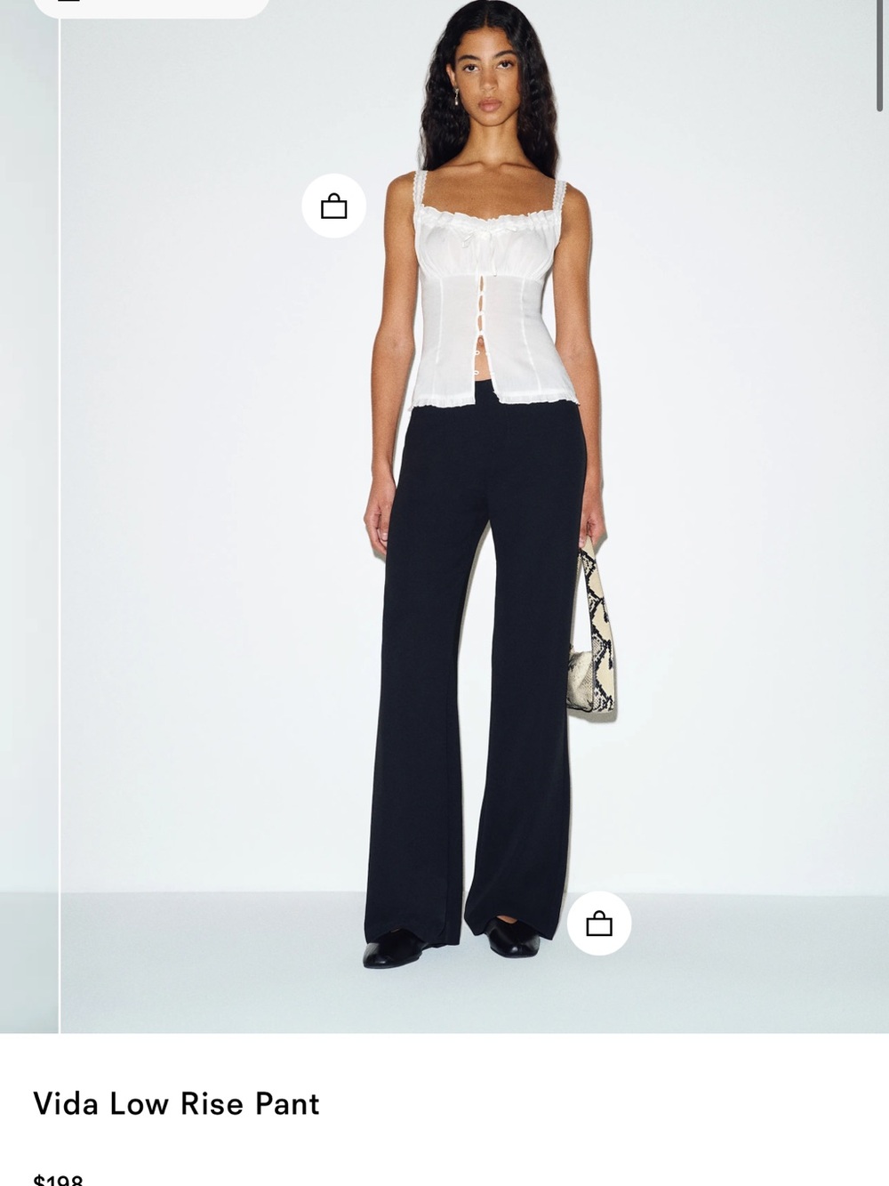 Reformation Vida Low Rise Pant NWT